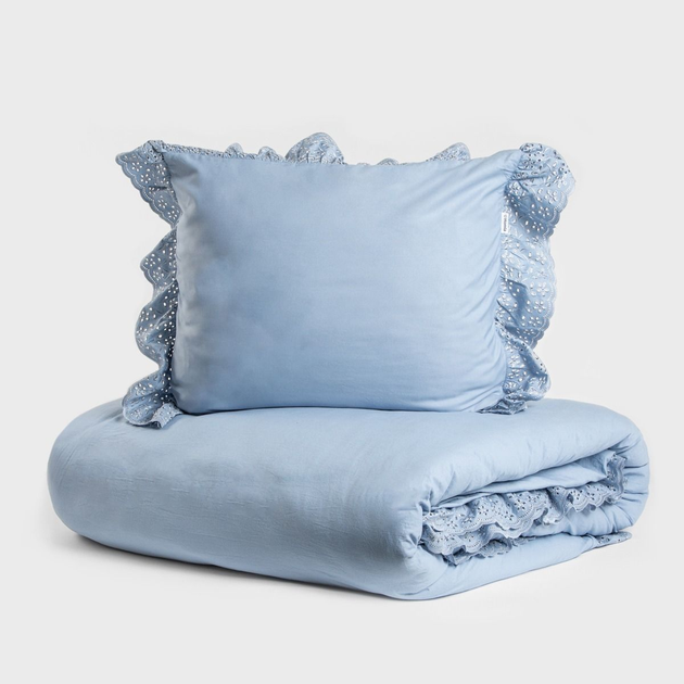 Komplet pościeli Homla Morain King Size Poszewka na pościel 220 x 200 cm + 2 poszewki na poduszki 50 x 60 cm z mikrofibry Niebieski (5906496734434) - obraz 2
