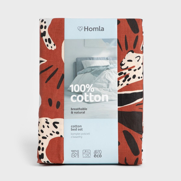 Комплект постільної білизни Homla Tigro King Size Підковдра 220 x 200 см + 2 наволочки 70 x 80 см бавовняний (5906496730382) - зображення 6