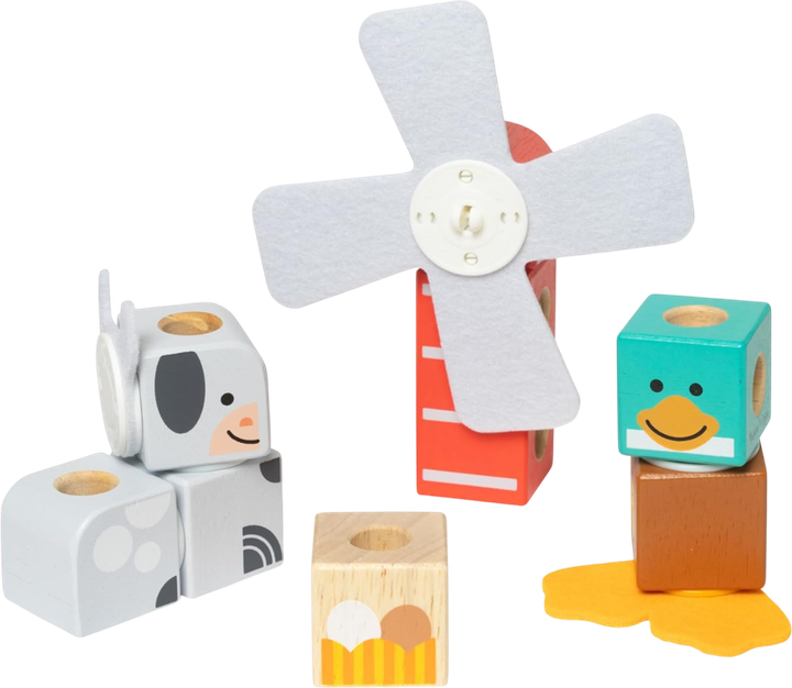Zestaw drewnianych klocków Melissa & Doug Na farmie 16 elementów (681147005471) - obraz 3