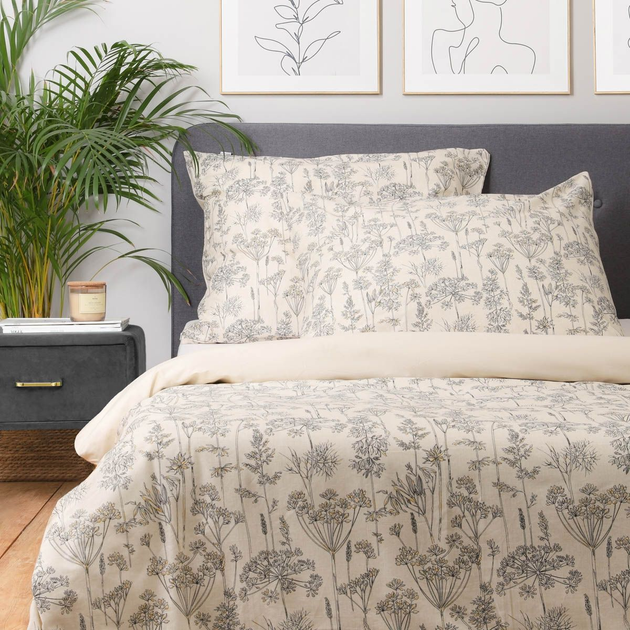 Komplet pościeli Homla Possa King Size bawełniany Beżowy 200 x 220 cm (5904183825762) - obraz 1