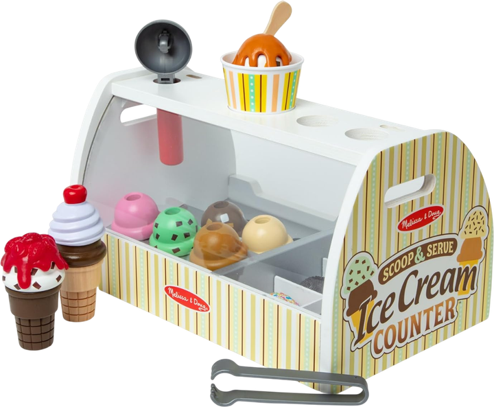 Ігровий набір Melissa & Doug Велика Дерев'яна Крамниця Морозива (681147005563) - зображення 2