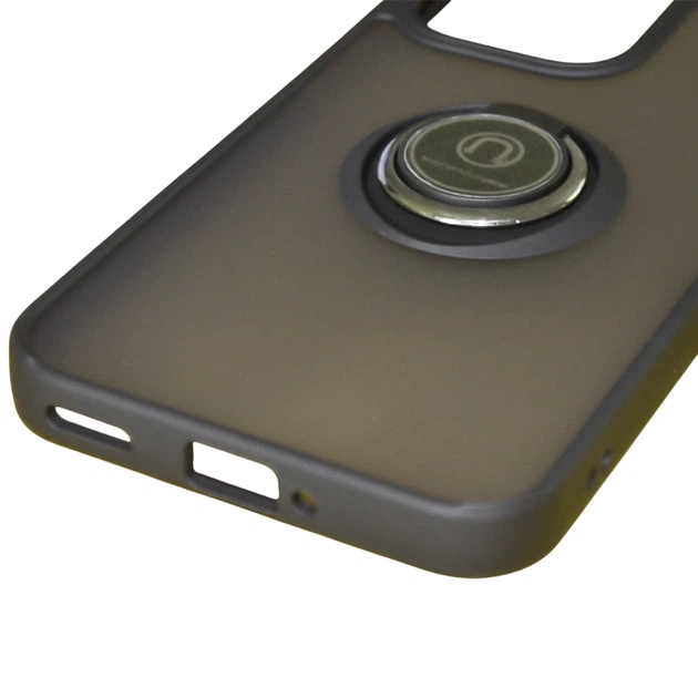 Чехол - накладка TPU Color Matte Ring для Oppo Reno13 black - Фото 3 Чехол - накладка TPU Color Matte Ring для Oppo Reno13 black - изображение 3
