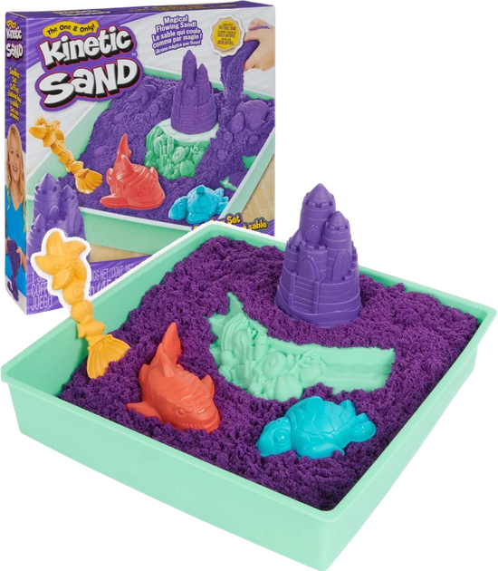 Набір для ліплення Kinetic Sand маленька пісочниця фіолетова (778988404928) - зображення 2