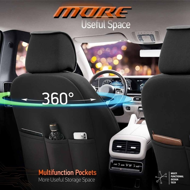 Pokrowce na siedzenie samochodowe Amio OTOM Horizon 1805 Orange 3-Zip (8681892867456) - obraz 7
