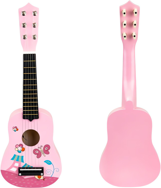 Гітара для дітей EcoToys рожева 17.5x5x53 см (FO18 PINK/MF019A) (5903089068723) - зображення 1