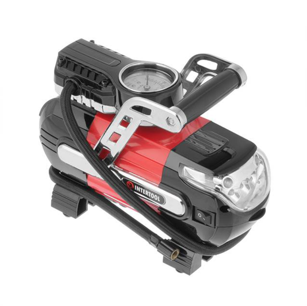 Миникомпрессор автомобильный Intertool 12В x 7 bar x 30 л/мин (AC-0002) - изображение 2