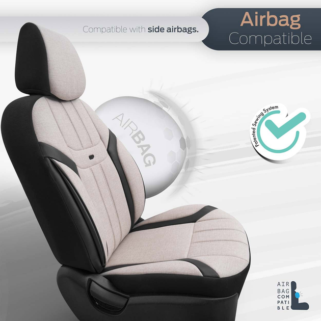 Чохли на автокрісла Amio OTOM Swan 503 Beige (8681892867531) - зображення 6