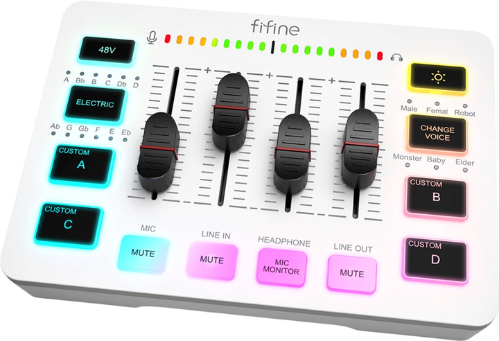 Mikser Fifine Sound Card SC3W White - obraz 2