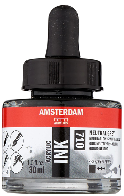 Фарба акрилова Amsterdam Neutral Grey 710 30 мл (8712079389840) - зображення 1