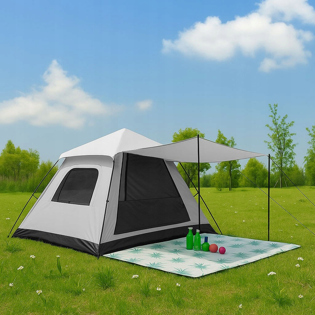 Namiot turystyczny ModernHome by Multistore samorozkładający kempingowy 4-osobowy iglo 1500 mm CT-006-BG (5905817006984) - obraz 9