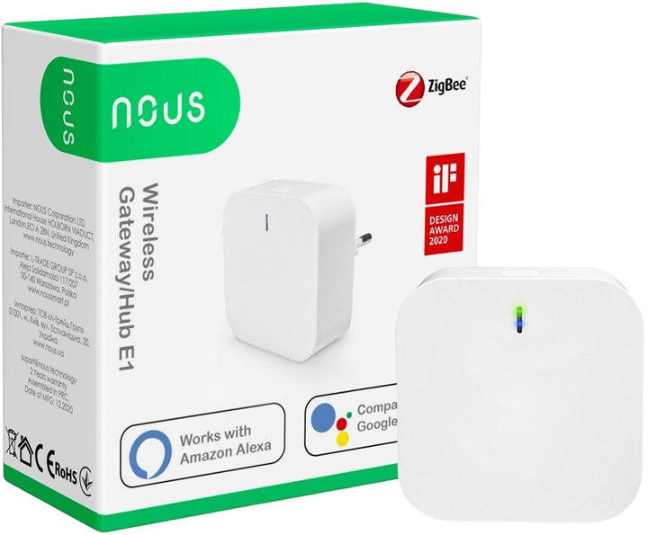Centralny kontroler inteligentnego domu Nous E1 (ZigBee) (5907772033852) - obraz 2