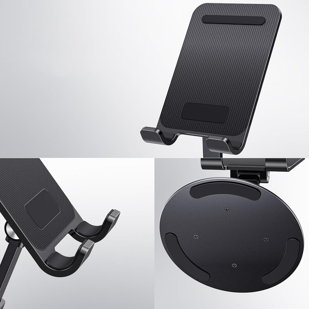 Тримач для телефона/планшета UGREEN LP805 Swivel & Foldable Multi-Angle Phone Stand Black (6941876231522) - зображення 4