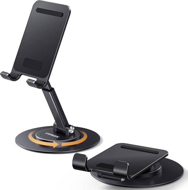 Тримач для телефона/планшета UGREEN LP805 Swivel & Foldable Multi-Angle Phone Stand Black (6941876231522) - зображення 8