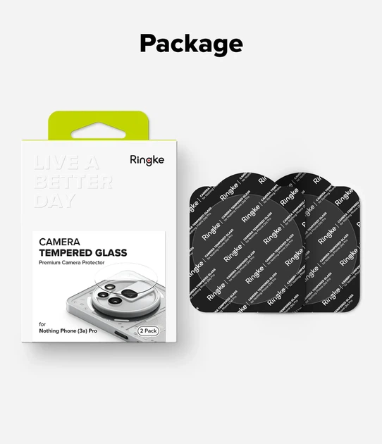 Защитное стекло на камеру Ringke Camera Full Cover Glass 2-Pack для Nothing Phone (3a) Pro Clear (C1G1071) - Фото 7 Защитное стекло на камеру Ringke Camera Full Cover Glass 2-Pack для Nothing Phone (3a) Pro Clear (C1G1071) - изображение 7