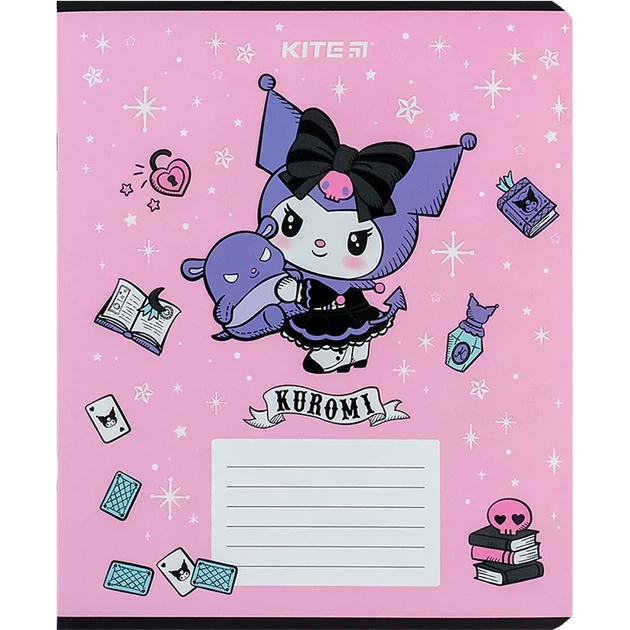 Зошит шкільний Kite Kuromi HK24-236, 18 аркушів, клітинка - Фото 7 Зошит шкільний Kite Kuromi HK24-236, 18 аркушів, клітинка - изображение 7