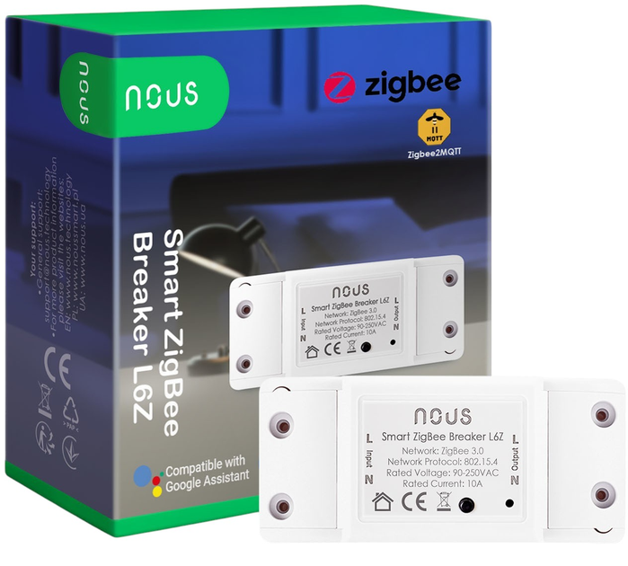 Inteligentny przekaźnik łącznikowy Nous L6Z Zigbee (5905072800266) - obraz 2