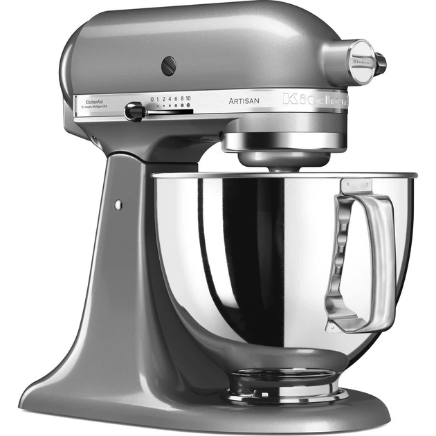 Кухонная машина KitchenAid Artisan 4,8 л 5KSM125ECU с откидным блоком серебристый - изображение 4