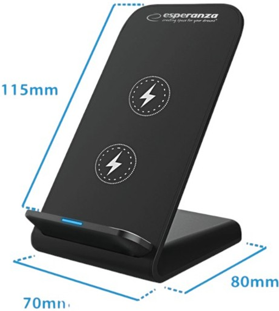 Ładowarka bezprzewodowa Esperanza EZC101 15W (5901299958711) - obraz 5