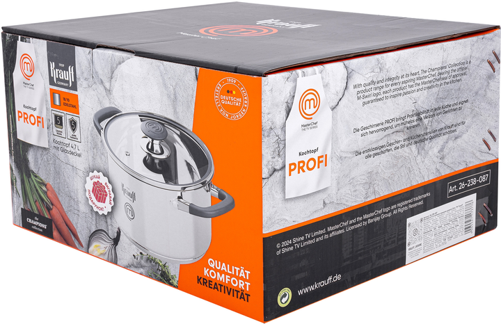Каструля Krauff зі скляною кришкою діаметр 22 см 4.7 л (26-238-087) - зображення 13