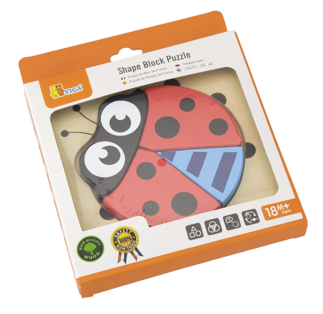 Drewniany mini puzzle Viga na podkładce Biedronka 50168 (6934510501686) - obraz 5