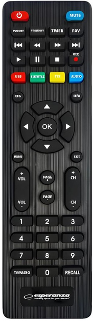 Tuner cyfrowy Esperanza DVB-T2 H.265/HEVC EV108R (5901299958117) - obraz 3