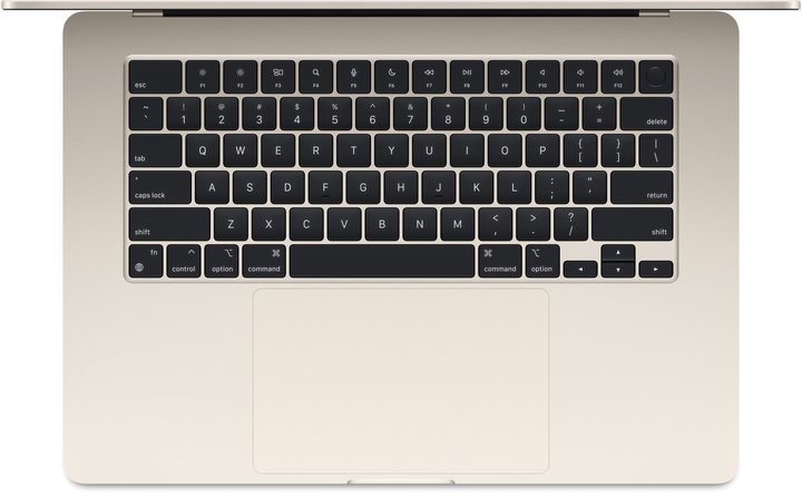 Ноутбук Apple MacBook Air 15.3" M3 24/512GB 2024 (APL_MC9K4) (Qwerty + Кирилиця) Starlight - зображення 2