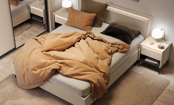 Кровать с подъемным механизмом Frisco Trend 1900х2140х950 мм Бежевая (43887-TS-03) - Фото 5 Кровать с подъемным механизмом Frisco Trend 1900х2140х950 мм Бежевая (43887-TS-03) - изображение 5