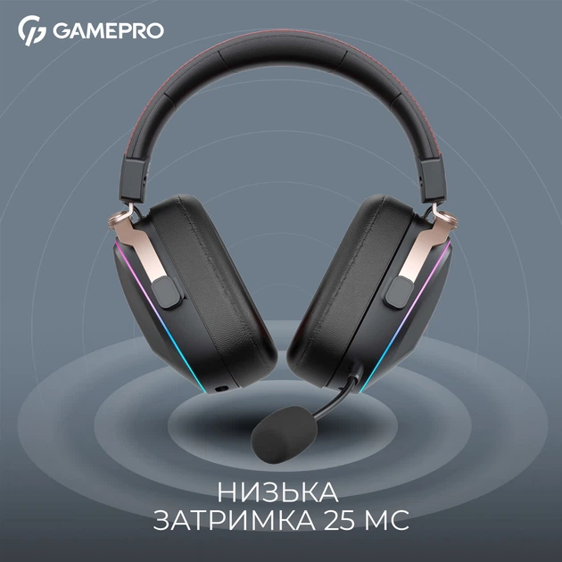 Навушники GamePro Asgard Valkyria RGB Wireless Tri-Mod (HSW249B) - зображення 6