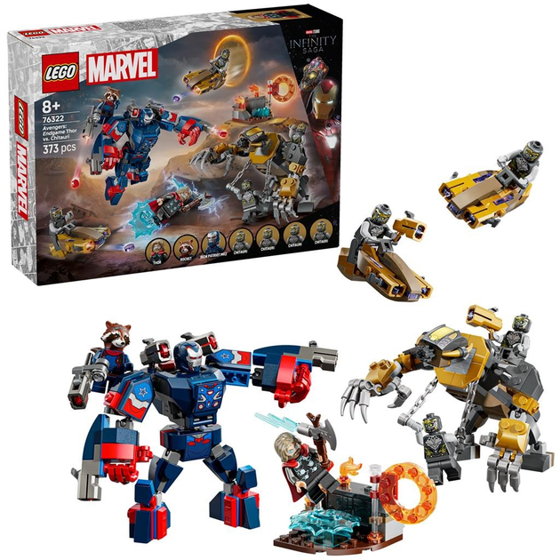 Zestaw klocków LEGO Marvel Avengers: Koniec gry Thor kontra Chitauri 373 elementy 76322 (5702017817941) - obraz 2