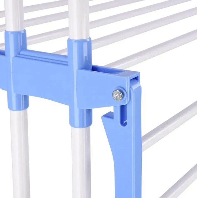 Складная сушилка для белья до 50 кг (172х73х64см) Garment Rack With Wheels / Многоярусная вешалка для одежды - Фото 2 Складная сушилка для белья до 50 кг (172х73х64см) Garment Rack With Wheels / Многоярусная вешалка для одежды - изображение 2