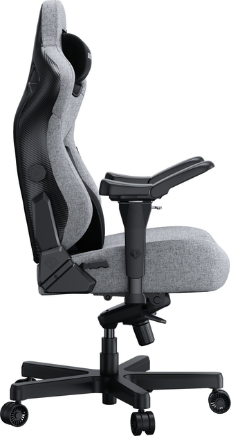 Fotel gamingowy Anda Seat Kaiser 3 Pro Size XL Fabric Grey (AD12YDC-XL-01-G-PV/F-G02) - obraz 4