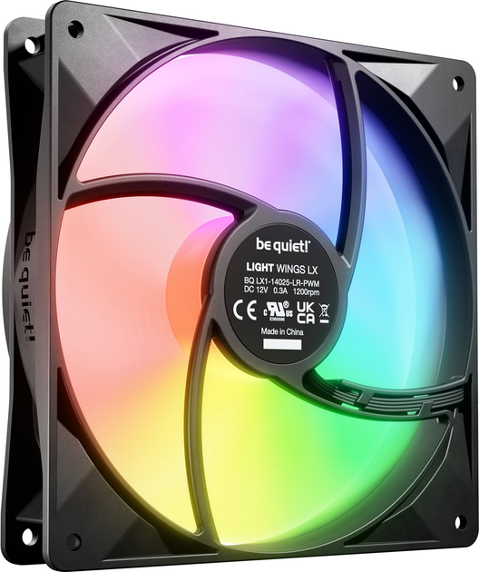Zestaw wentylatorów be quiet! Light Wings LX 140mm PWM Black Triple Pack (BL127) - obraz 2