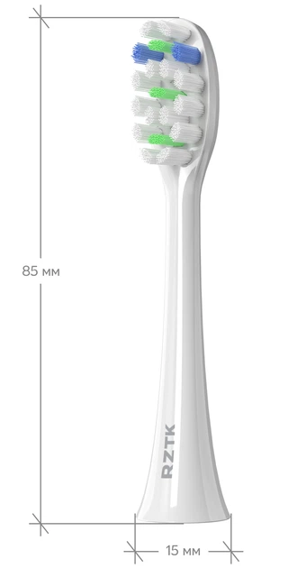 Насадки к электрической зубной щетке RZTK Sonic Lite White - изображение 7