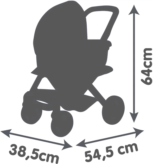 Коляска для ляльки Smoby Toys Maxi-Cosi 3 в 1 зі знімною люлькою Рожева перлина 54.5х38.5х64 см (7600253121) - зображення 2
