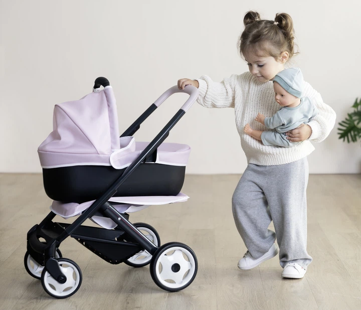 Коляска для ляльки Smoby Toys Maxi-Cosi 3 в 1 зі знімною люлькою Рожева перлина 54.5х38.5х64 см (7600253121) - зображення 9
