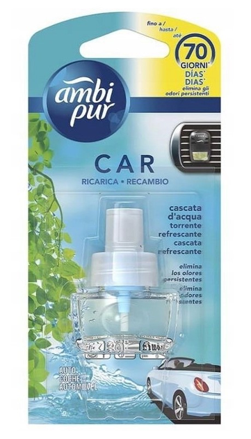 Ароматизатор в авто Ambi Pur car картридж cascata d'acqua водоспад 7 мл (8006540488331) - зображення 1