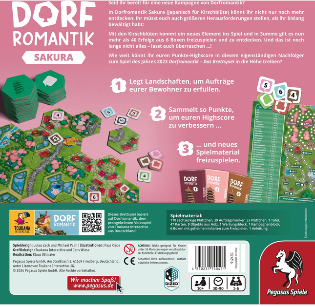 Gra planszowa Pegasus Dorfromantik Sakura (4250231740411) - obraz 5
