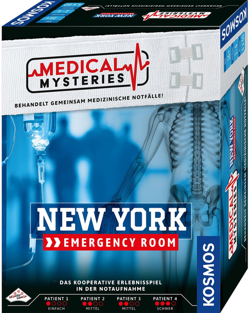 Настільна детективна гра Kosmos Medical Mysteries New York Emergency Room (4002051684402) - зображення 1