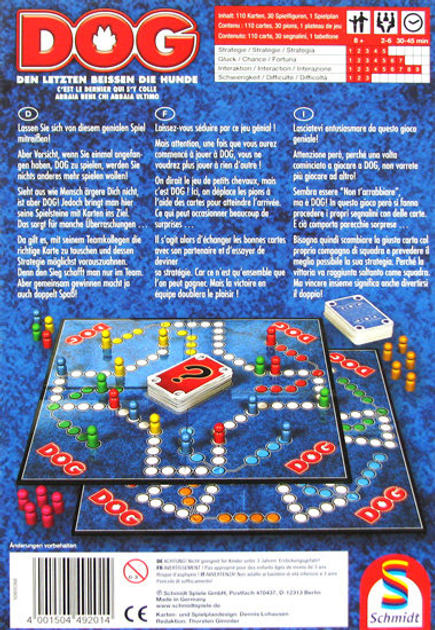 Настільна гра Schmidt Spiele Dog (4001504492014) - зображення 2