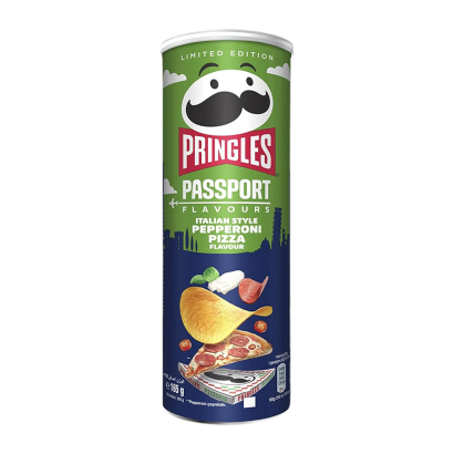Чипси Pringles Passport Flavours Italian Style Peperoni Pizza 165g - Фото 1 Чипси Pringles Passport Flavours Italian Style Peperoni Pizza 165g - зображення 1
