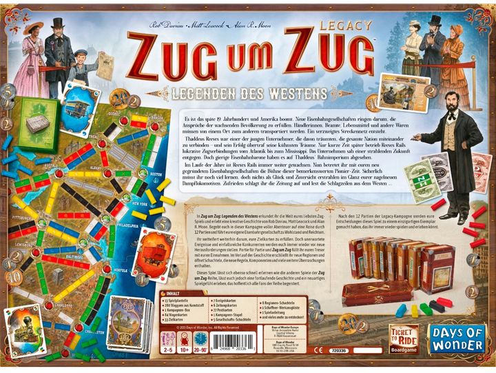 Gra planszowa Asmodee Wsiąść do Pociągu Legacy Legendy Zachodu (824968203361) - obraz 3