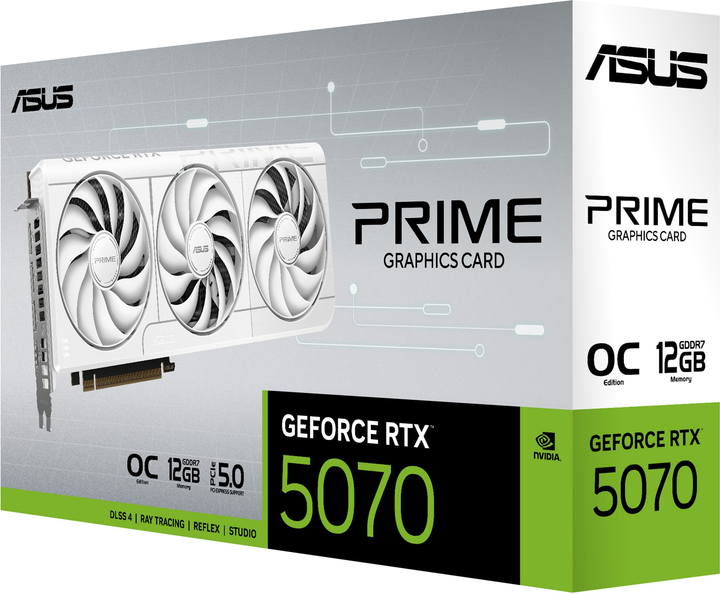 Відеокарта ASUS PCI-Ex GeForce RTX 5070 PRIME White OC Edition 12GB GDDR7 (192bit) (2587/28000) (HDMI, 3 x DisplayPort) (90YV0M19-M0NA00) - зображення 16