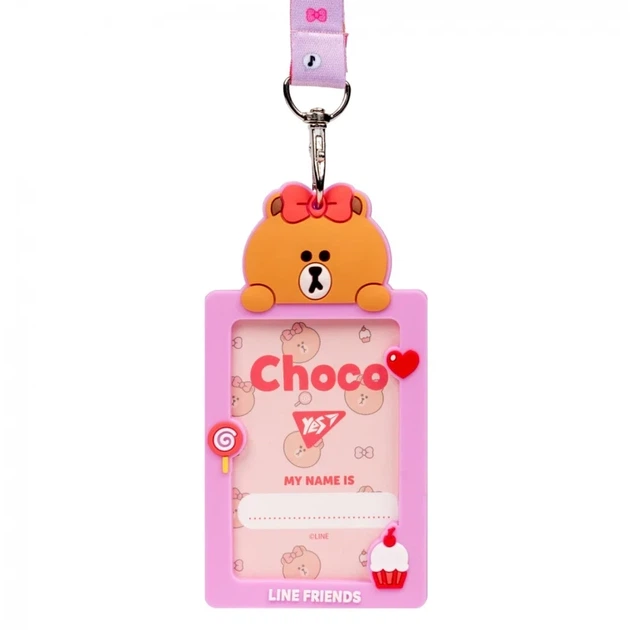 Бейдж силіконовий на стрічці YES Line Friends. Choco 940300 - изображение 3