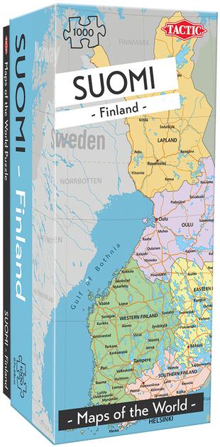 Puzzle Tactic Maps of the World Finlandia 1000 elementów (58840) (6416739588407) - obraz 1