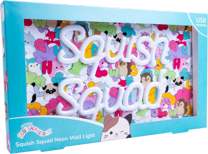 Настінна лампа Squishmallows Squish Squad Neon Wall Light Neon Pink (5060960748355) - зображення 2