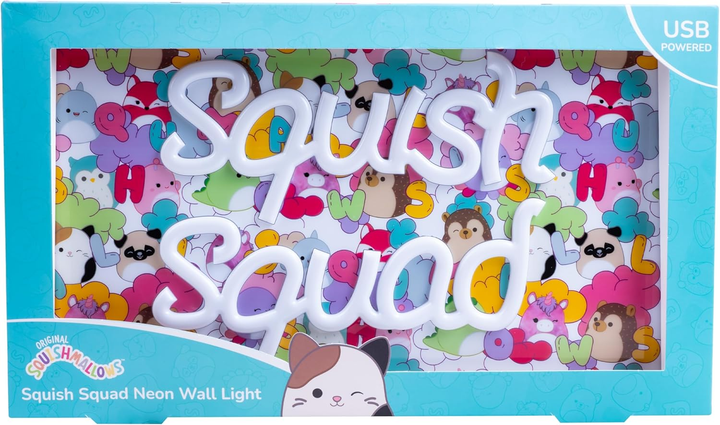 Настінна лампа Squishmallows Squish Squad Neon Wall Light Neon Pink (5060960748355) - зображення 4