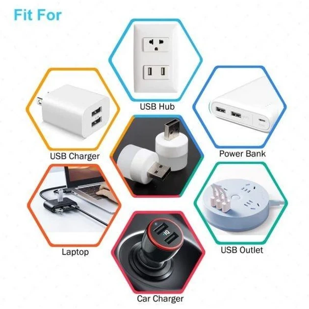 Лампочка USB Портативная мини лампа USB светодиодная белая - Фото 4 Лампочка USB Портативная мини лампа USB светодиодная белая - изображение 4