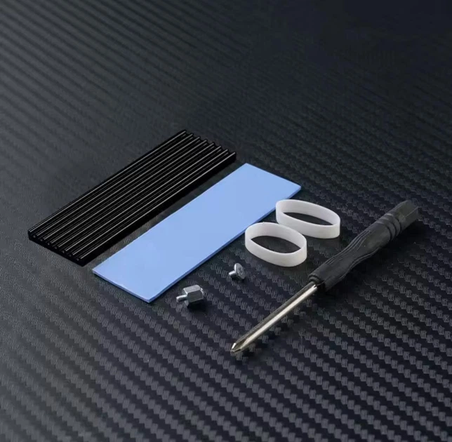 Радіатор для охолодження накопичувача SSD M.2 AX010-M.2-1 з підтримкою NVMe і NGFF для комп'ютера / ноутбука / PS5 + аксесуари, чорний (108592716) - зображення 2
