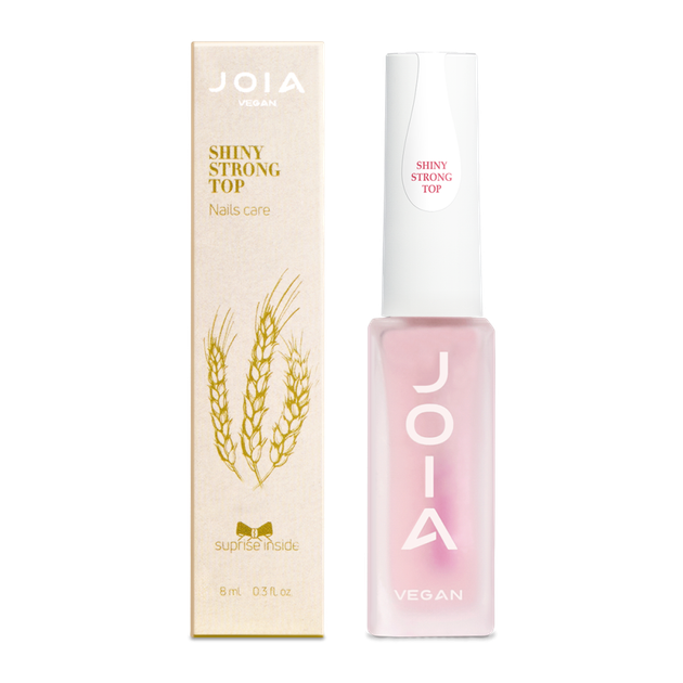 Блискуче довготривале топове покриття для лаку Shiny Strong Top JOIA vegan 8 мл 4820259343163 - Фото 2 Блискуче довготривале топове покриття для лаку Shiny Strong Top JOIA vegan 8 мл 4820259343163 - зображення 2