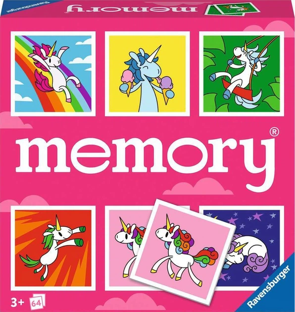 Карткова гра Ravensburger Memory Unicorns (4005556209996) - зображення 3